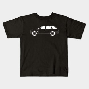 BMW E30 Wagon White Outline Kids T-Shirt